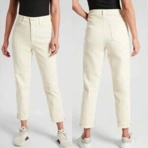 ATHLETA Flex Straight Leg Ankle Jean  Sculptek in Bone Size 4